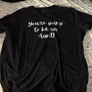 You're Going To Be An Aunt! Black Graphic Tee
